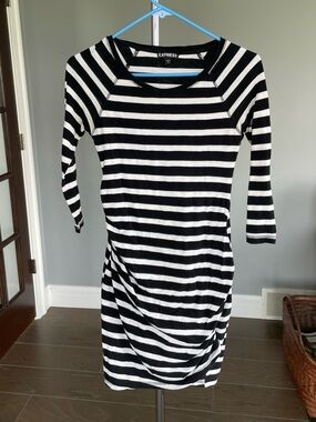 Black/White Striped Express Dress XS